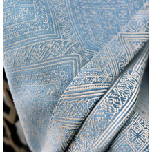 Load image into Gallery viewer, Bohemian Blue Geometric Ikat Window Curtains Drapery

