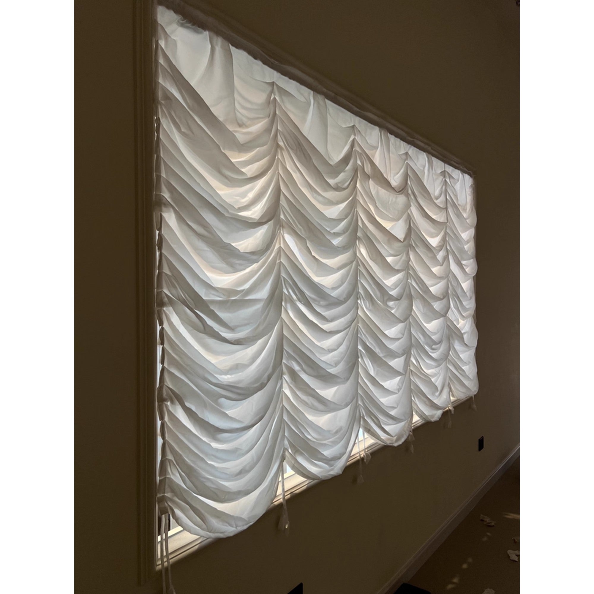 Rufluted Window Soft Cloud Draped Aesthetic Ruffled Window Roman Shade – Art Shades