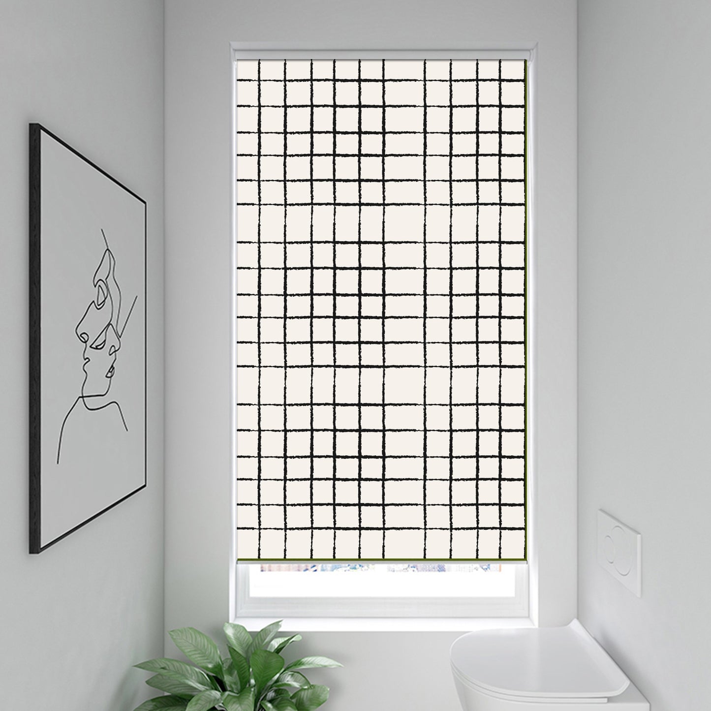 Minimalist Cross Stripes Window Roller Shade