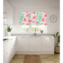 Load image into Gallery viewer, Blooming Flower in Cottage Window Roman Shade
