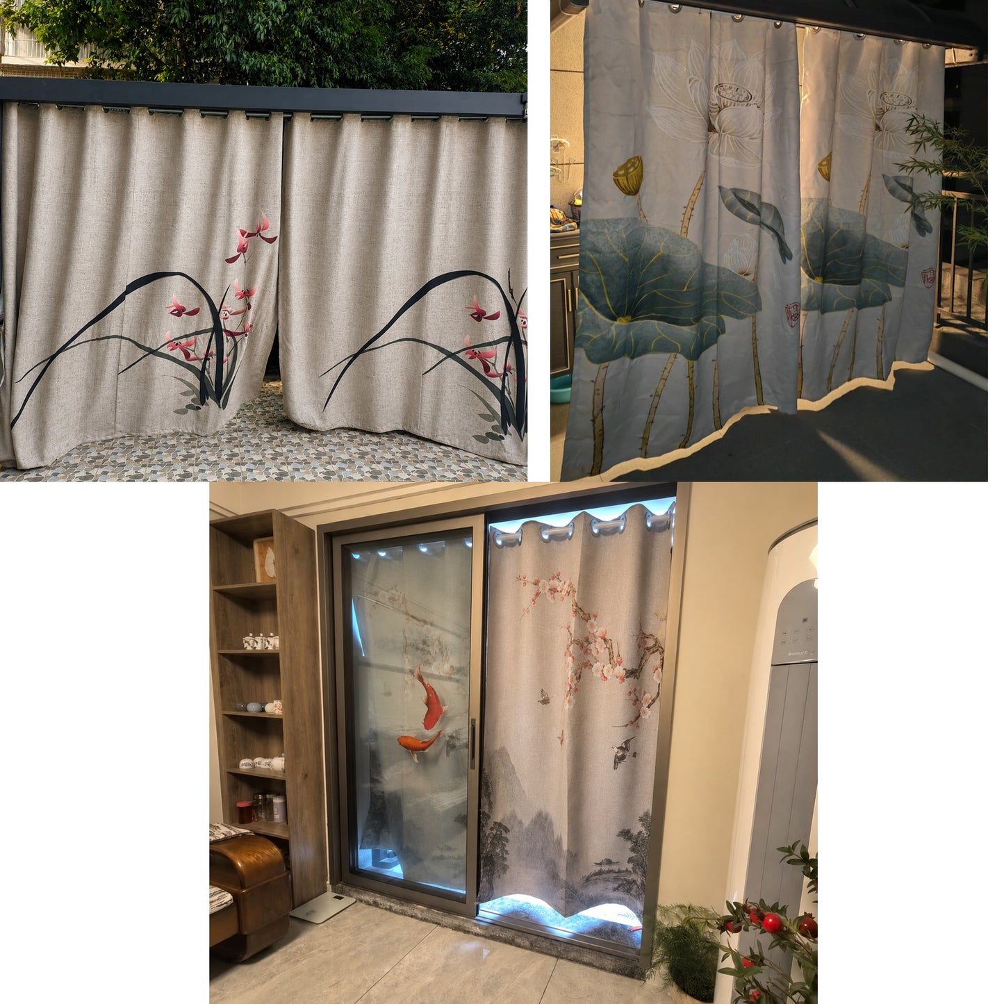 Waterproof Custom Print Personalized Outdoor Patio Privacy Drapery Curtain