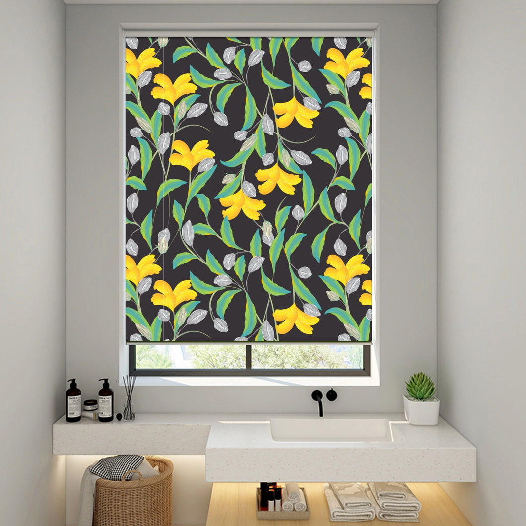 Sunny Yellow Flowers Window Roller Shade