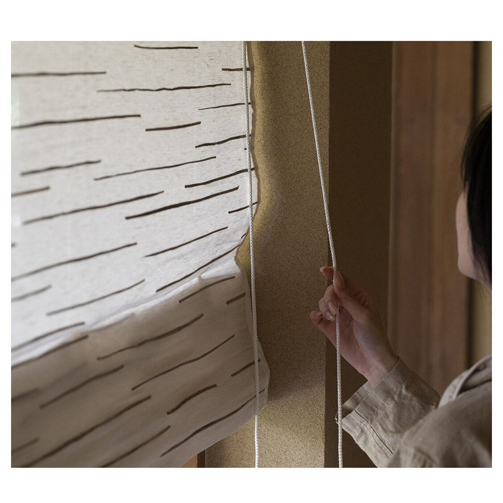 Natural Jute Wood Textured Earthy Window Shade- Top Down Bottom Up Available