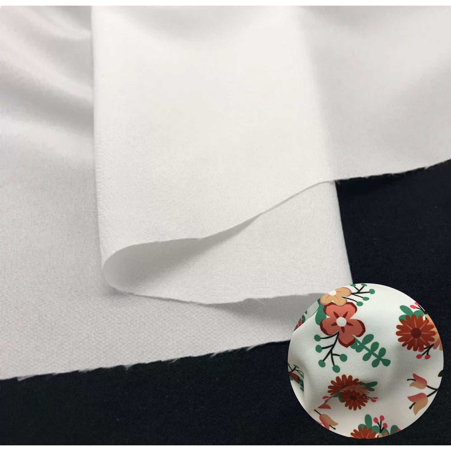 Custom Print Fabric Only - 195G Slight Stretchy Textile for Dress,Costume,Liner