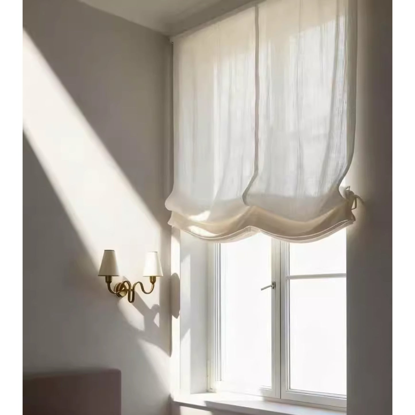 Linen Relaxed-Fit Window Roman Shades | Soft Fold, Natural Drape