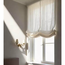Load image into Gallery viewer, Linen Relaxed-Fit Window Roman Shades | Soft Fold, Natural Drape
