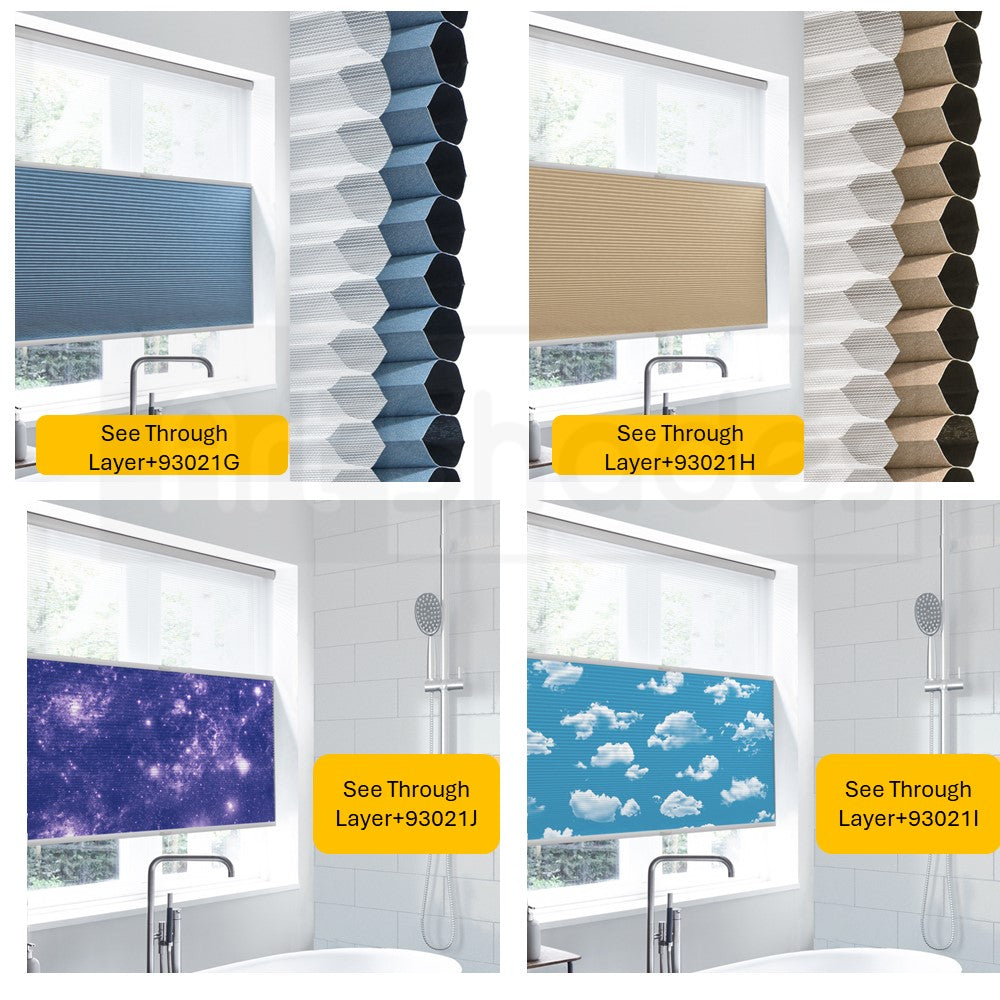 Honeycomb Cellular Cordless Light Filtering Blackout Bottom Up Roller Shades