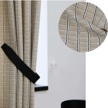 Load image into Gallery viewer, Textured French Stripe Rustic Grain Sack  Curtains Drapery
