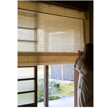 Load image into Gallery viewer, Pure Ramie Japanese Style Roman Style Window Roller Shade
