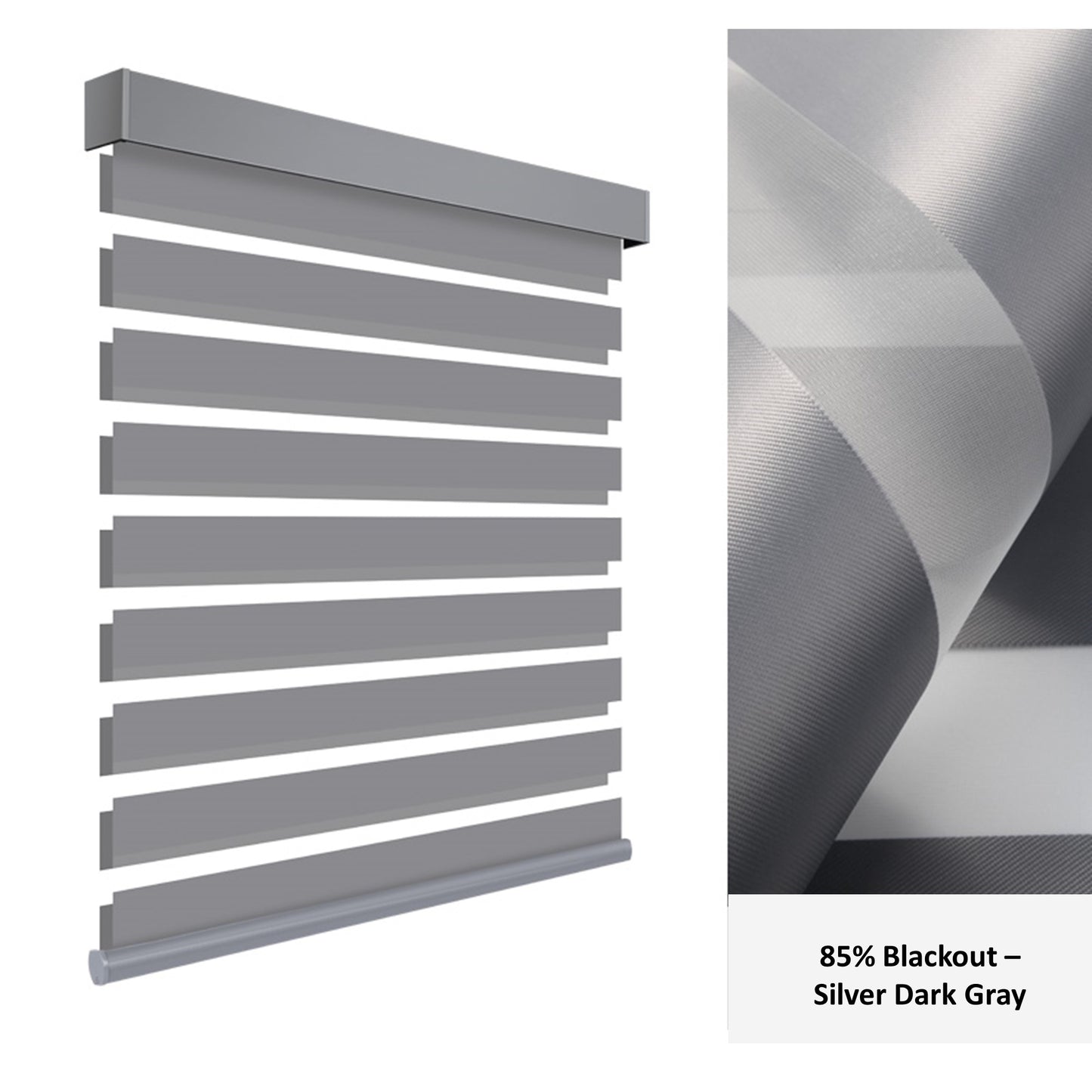 Cordless Day-Night Sheer Blackout Blinds Window Zebra Roller Shade