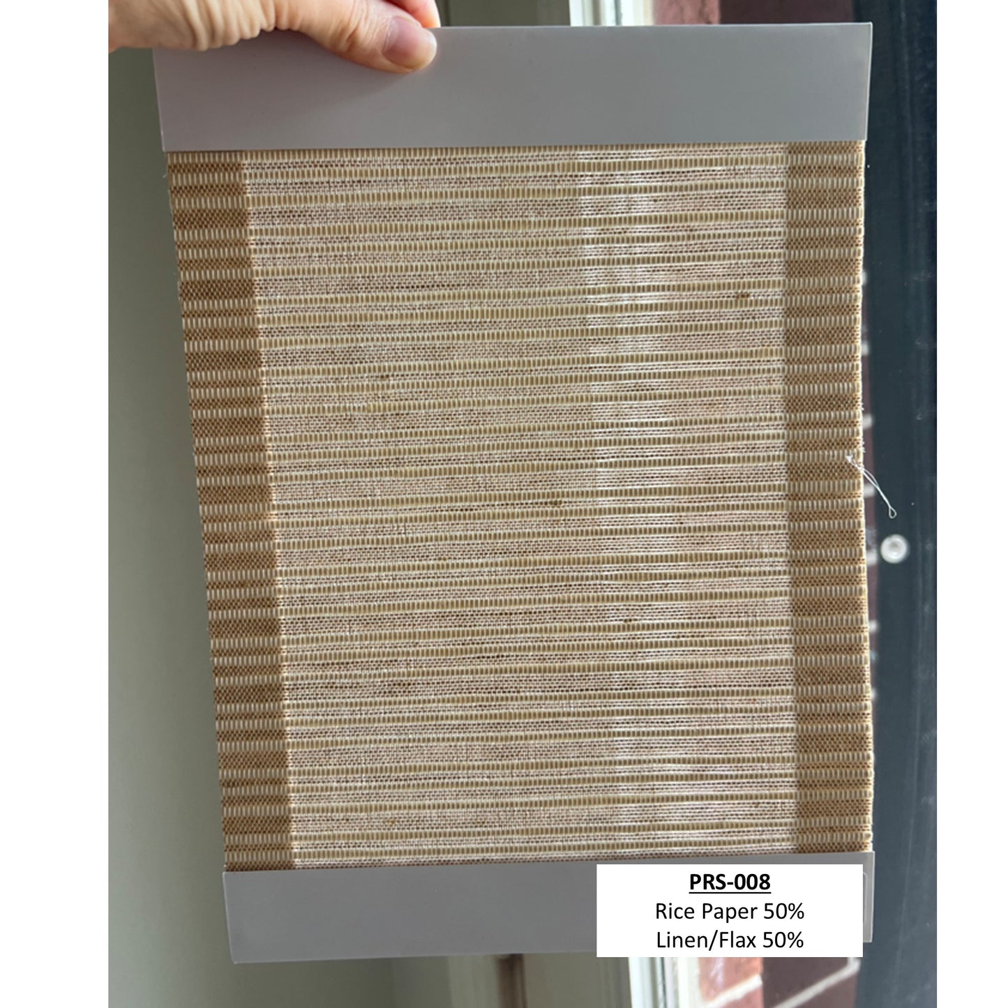 Dual-layered Blackout Light Filter Natural Linen Window Roller Shade