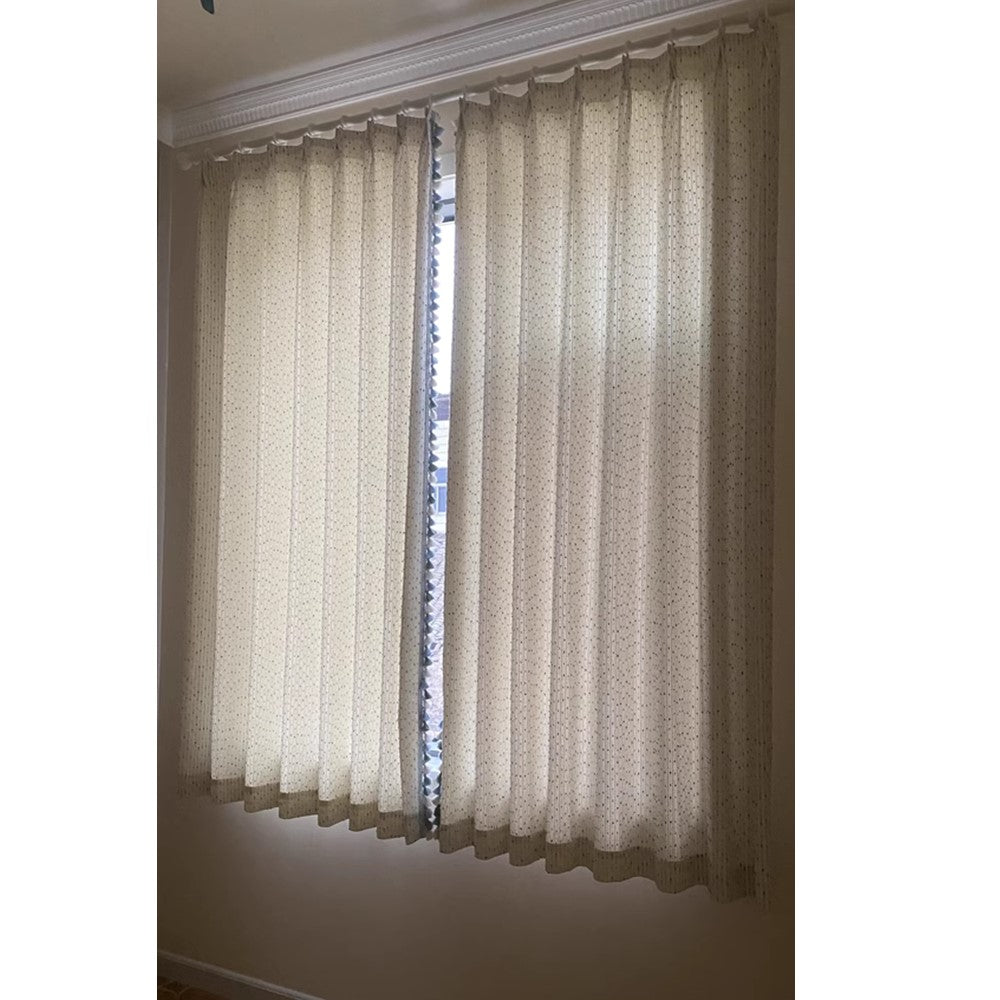 Scandinavian Textured Dot Boho Coastal Curtain Window Curtains Drapery