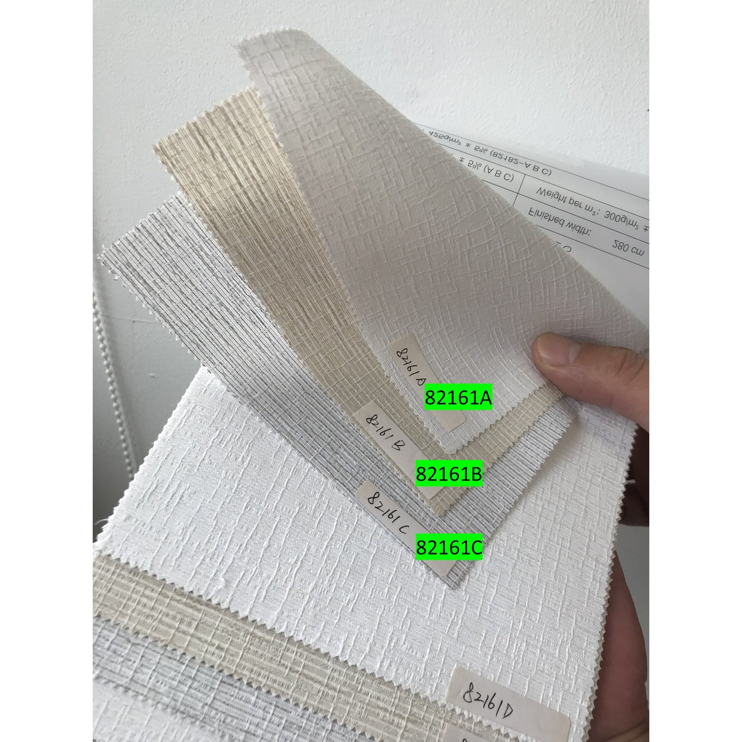 Weave Textured Light Filtering Flat Fold Roman Shade with Back Battens
