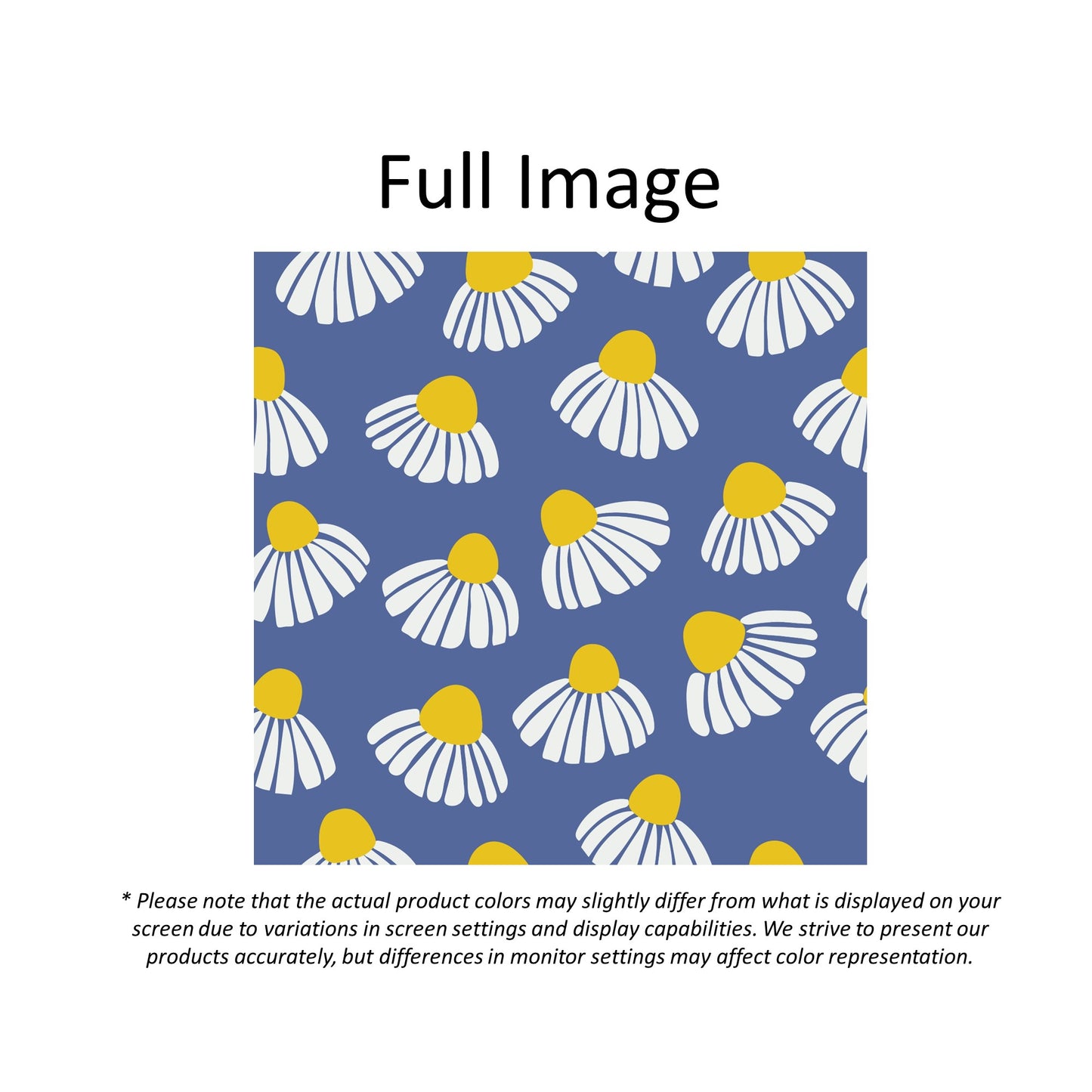 Flower Daisy in Blue Window Roman Shade