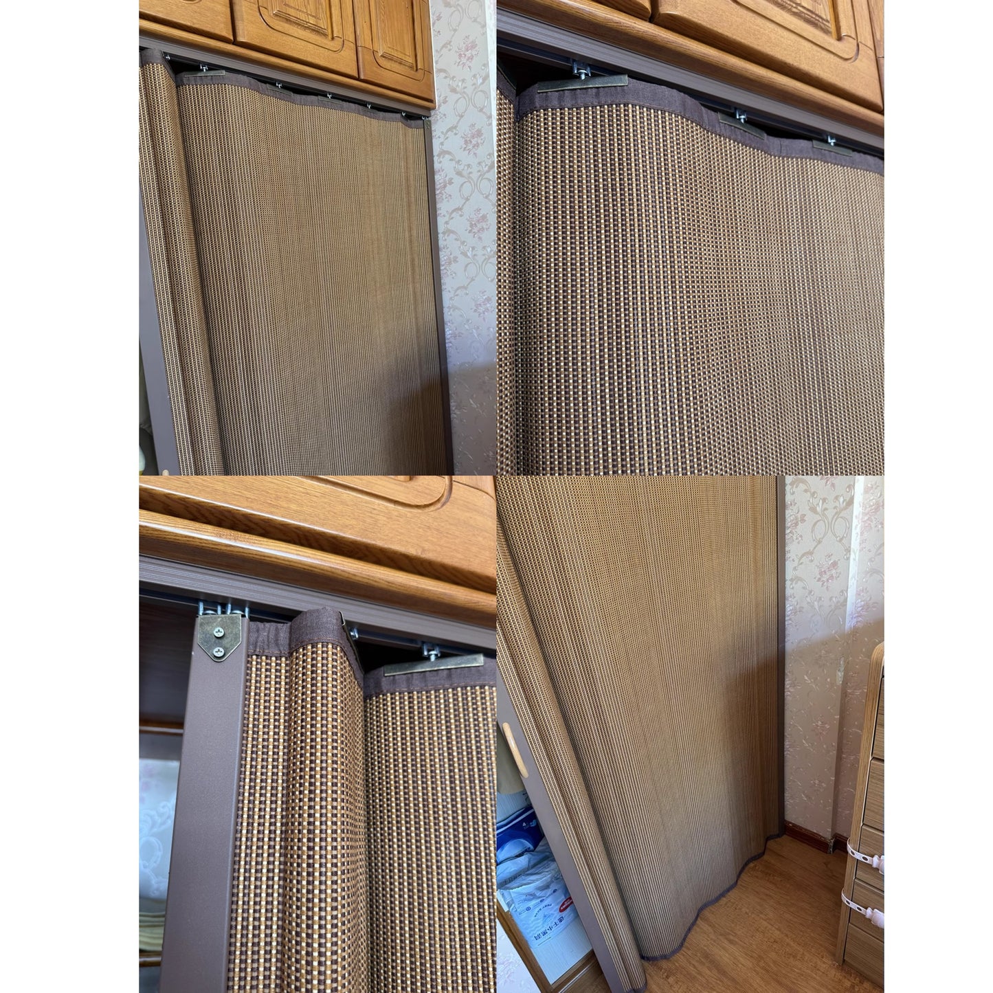 Custom Graphic/Image/Logo Natural Bamboo Sliding Door Curtain Divider