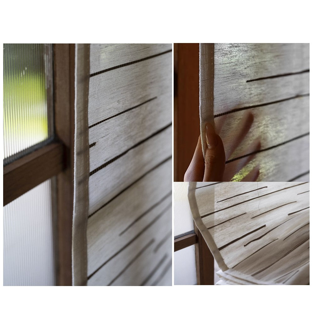 Natural Jute Wood Textured Earthy Window Shade- Top Down Bottom Up Available