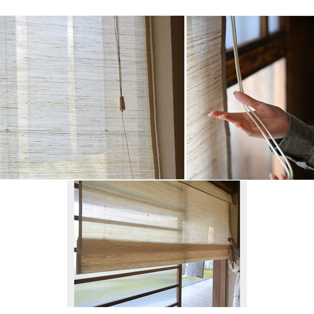 Natural Ramie Warm Taupe Window Shade (Top Down Bottom Up Available)