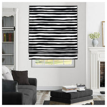 Load image into Gallery viewer, Horizontal Bold Striped Window Roman Shade

