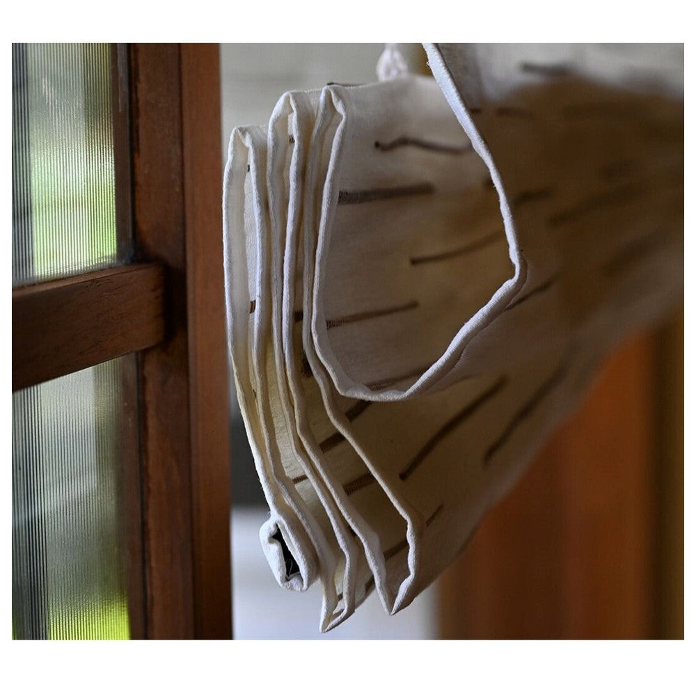Natural Jute Wood Textured Earthy Window Shade- Top Down Bottom Up Available