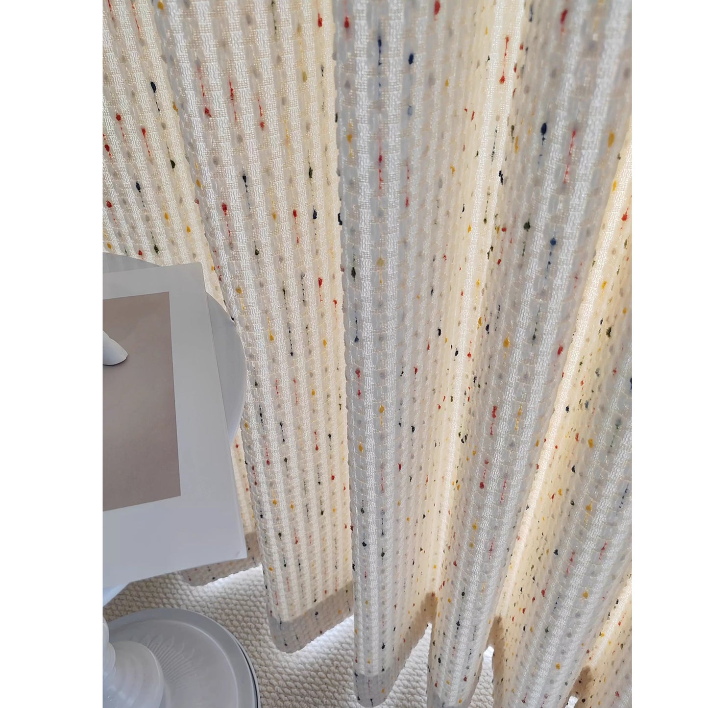 Bonne Nuit Bean Creamy Dopamine Hues Tassel Curtain Boho Drapery