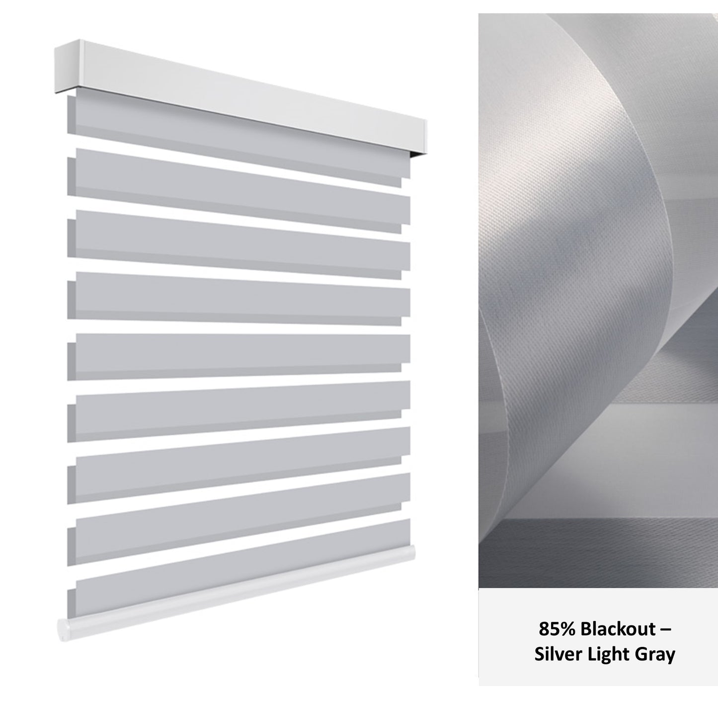 Cordless Day-Night Sheer Blackout Blinds Window Zebra Roller Shade
