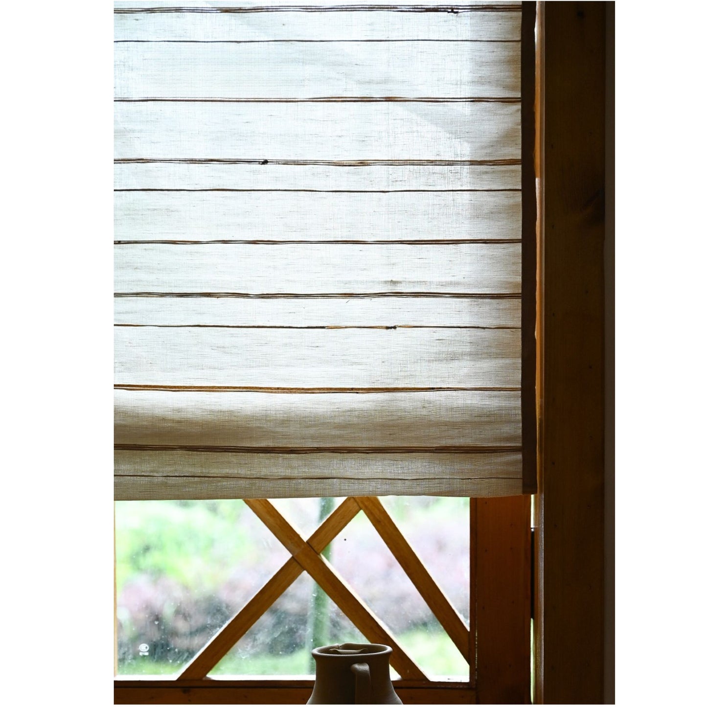 Natural Jute Earthy Neutral Window Shade (Top Down Bottom Up Available)