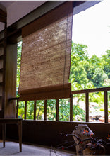 Load image into Gallery viewer, Natural Jute Light Filtering Roman Style Window Roller Shade
