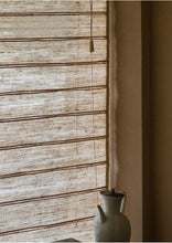 Load image into Gallery viewer, Natural Reed Linen Roman Style Window Roller Shade
