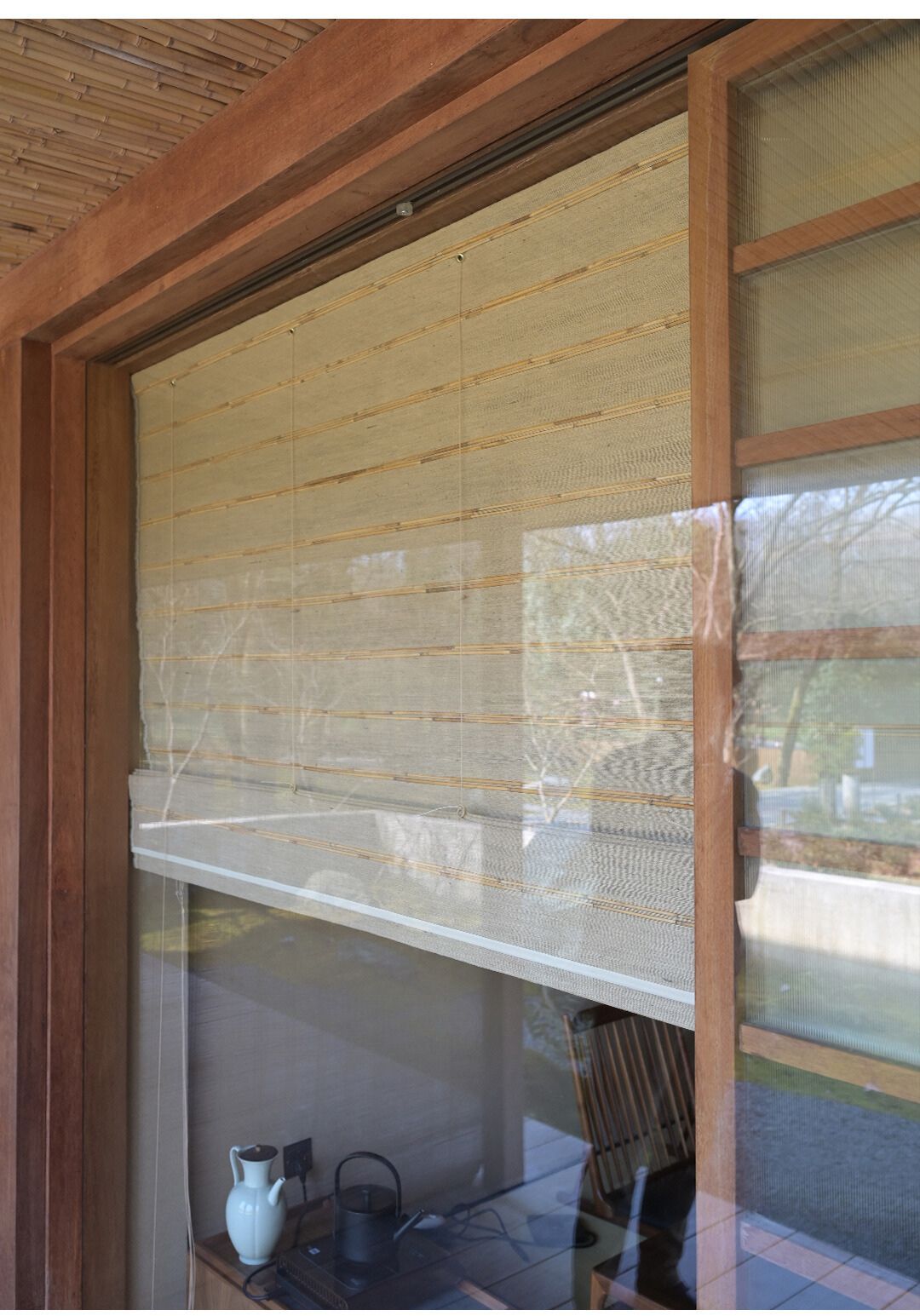 Natural Reed Modern Organic Style Window Shade (Top Down Bottom Up Available)