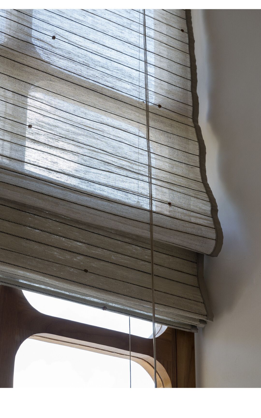 Natural Woven Warm Taupe Bamboo Window Shade (Top Down Bottom Up Available)