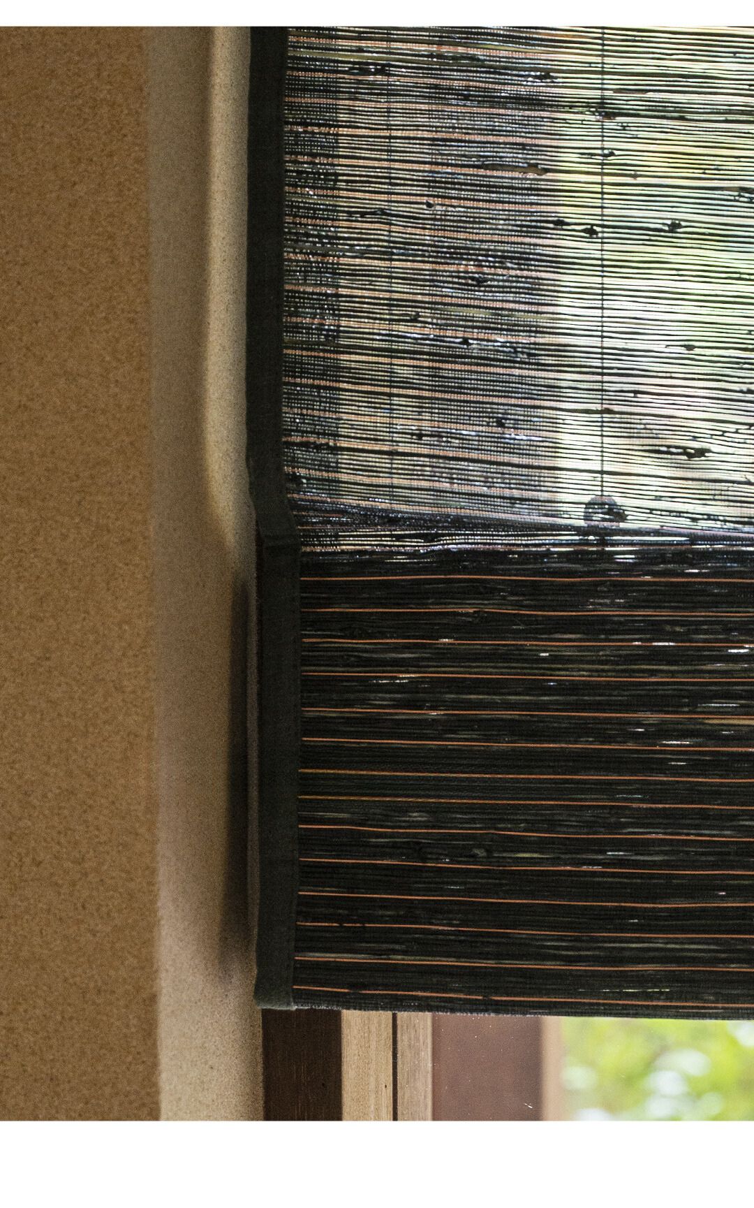 Natural Flax and Copper Weave Window Shade (Top Down Bottom Up Available)