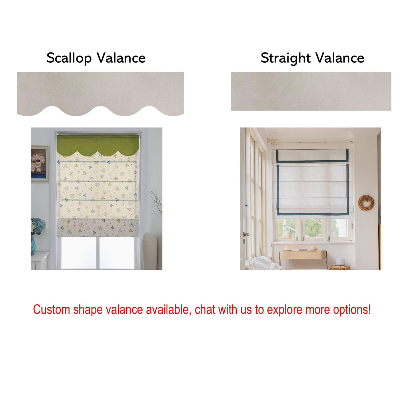 Neutral & Bold Tones Window Roman Shade Curtain Drapery