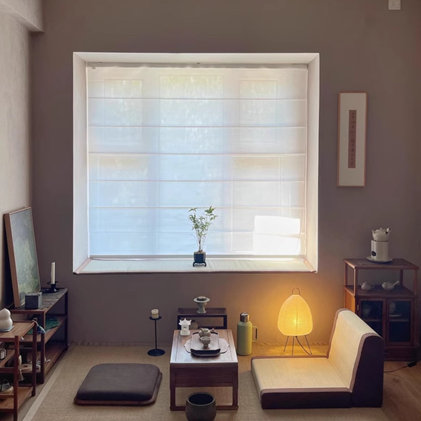 Modern Transitional Coastal Vibes Cordless Window Roman Shade