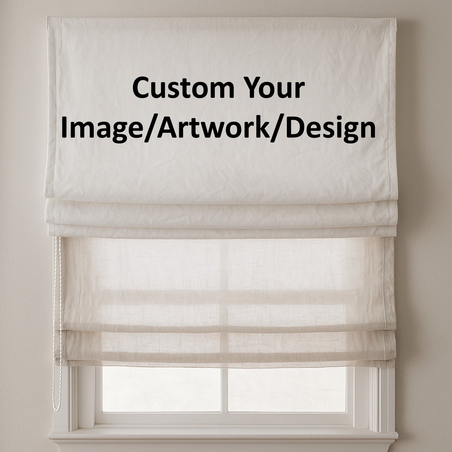 Custom Your Image Personalized Double Layers Window Roman Shade