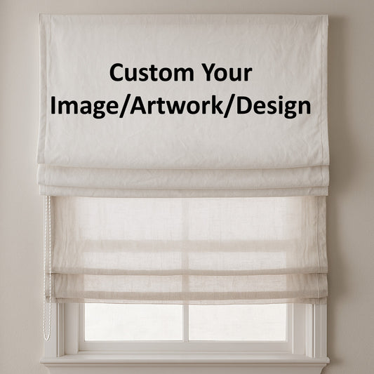 Custom Your Image Personalized Double Layers Window Roman Shade