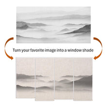 Load image into Gallery viewer, Custom Your Image/Logo Print Linen Blend Natural Texture Window Roller Shade

