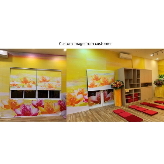 Custom Your Image/Logo Print Double Sided Printing Blackout Window Roller Shade