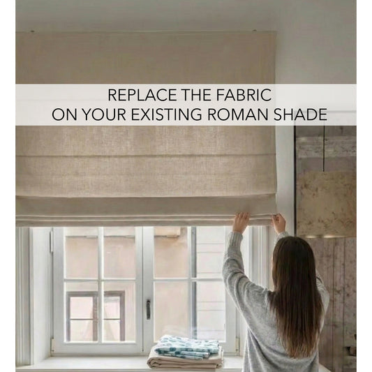 Custom Roman Shade Fabric Replacement (Fabric Only – No Hardware)