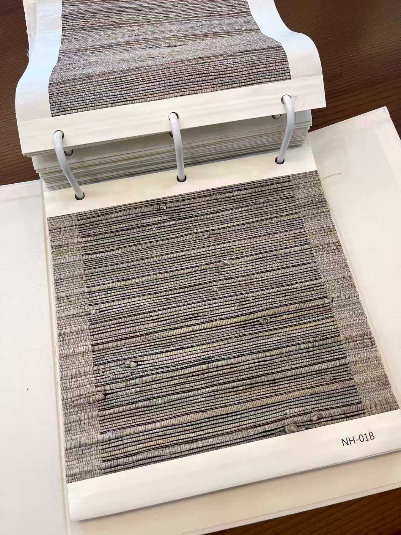 Natural Flax and Copper Weave Window Shade (Top Down Bottom Up Available)