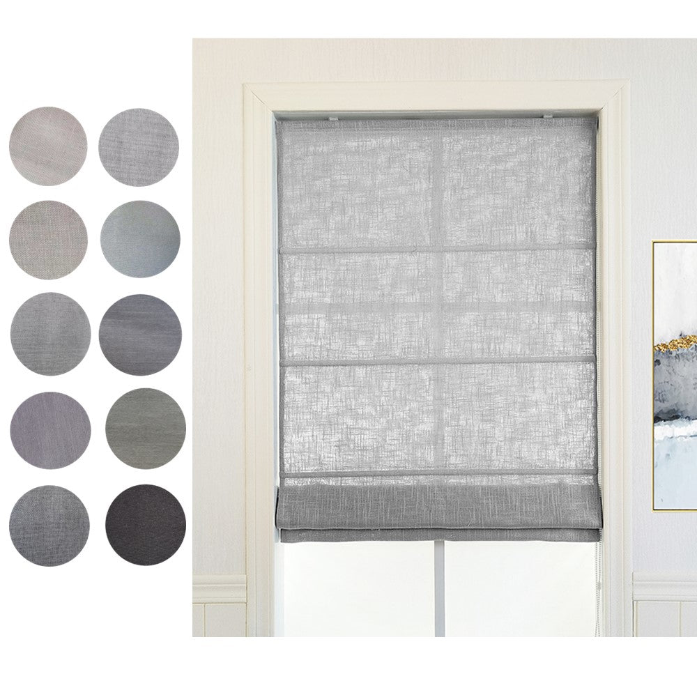 Shade of Gray Linen Window Roman Shade