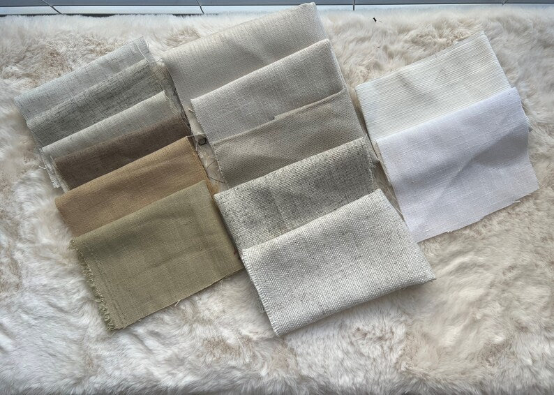 Neutral Cream Beige Ivory Earth White Fabric Sample