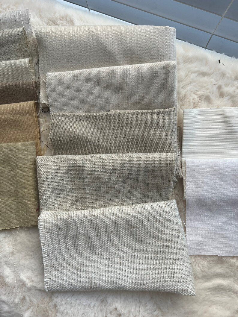 Neutral Cream Beige Ivory Earth White Fabric Sample
