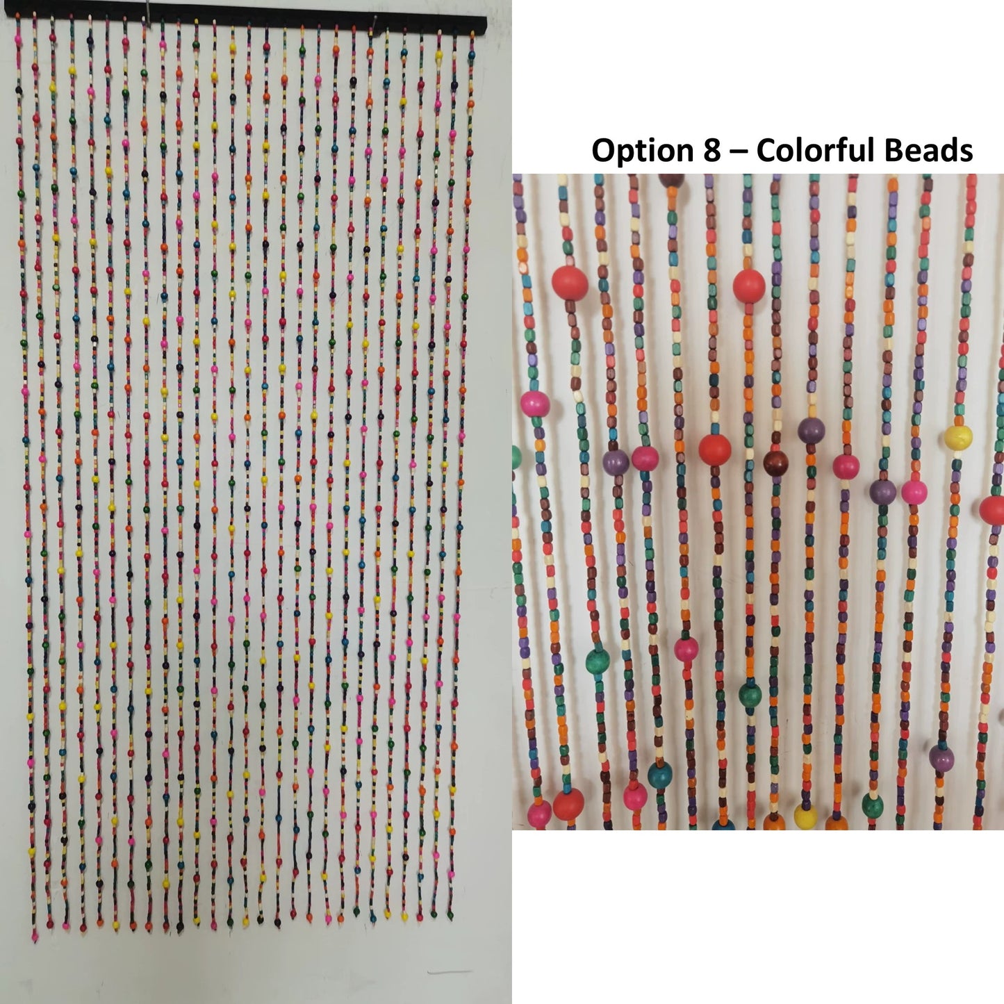 Plain Custom Bamboo Bead Curtain Room Divider & Wall Décor