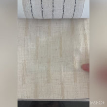 Load and play video in Gallery viewer, Handwoven Neutral Linen Embroidery Stripe Window Roman Shade
