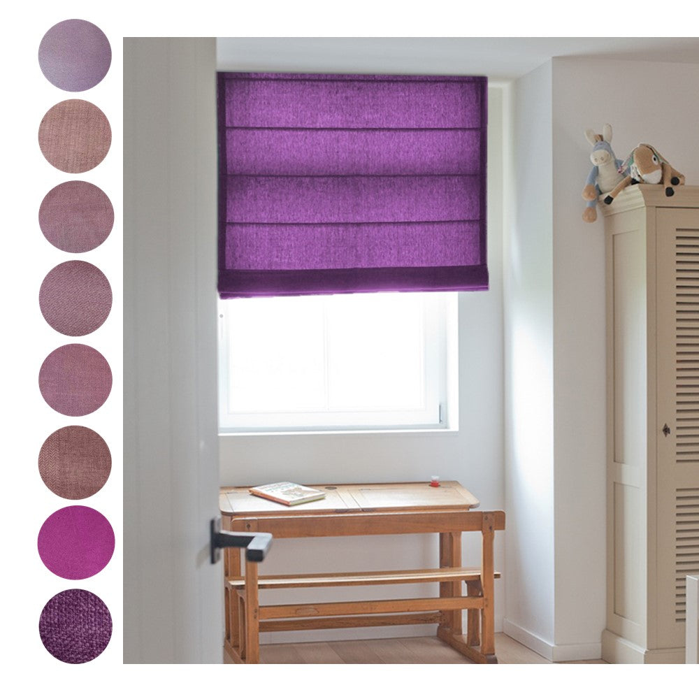 Purple Lavender Violet Palette Linen Window Roman Shade