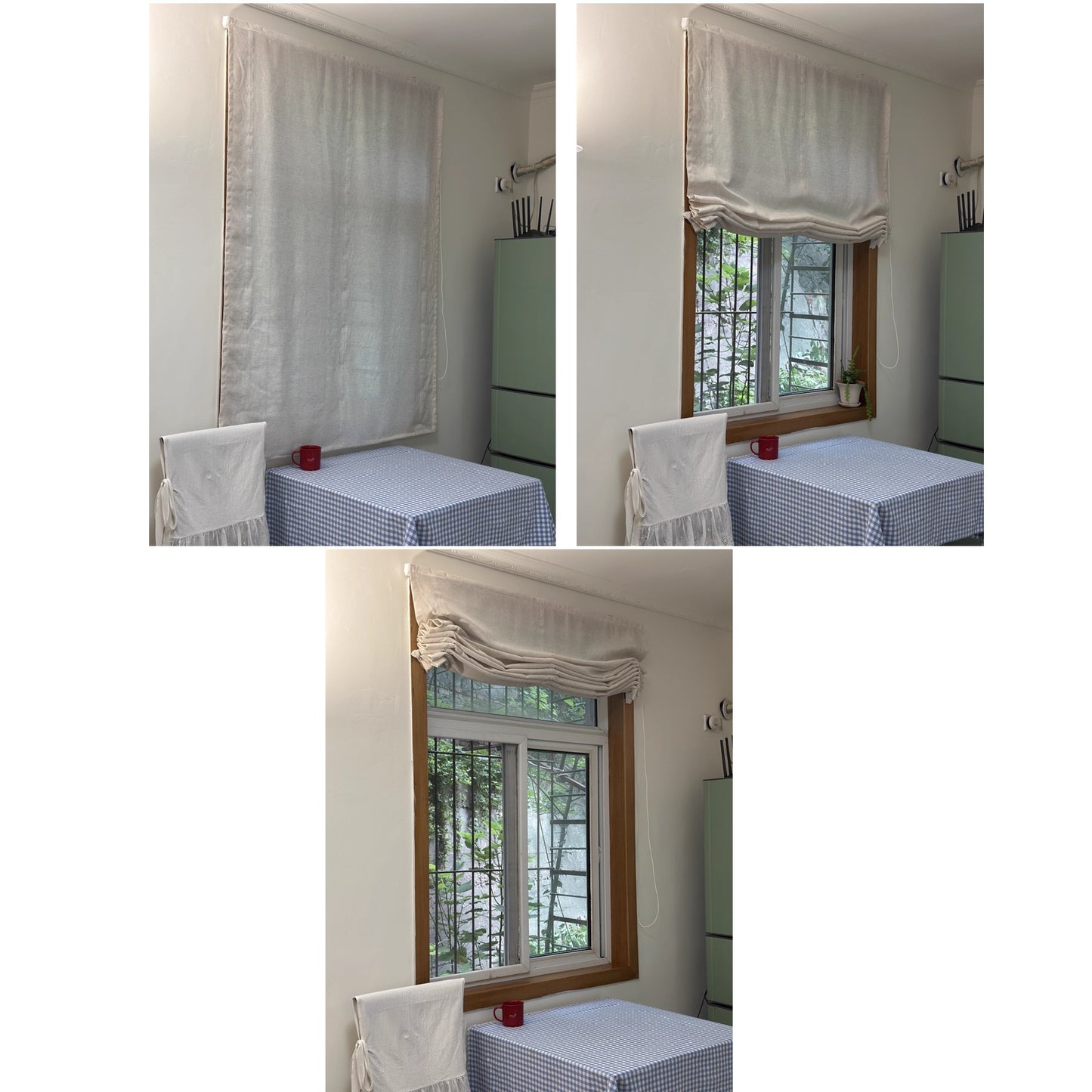 Linen Relaxed-Fit Window Roman Shades | Soft Fold, Natural Drape