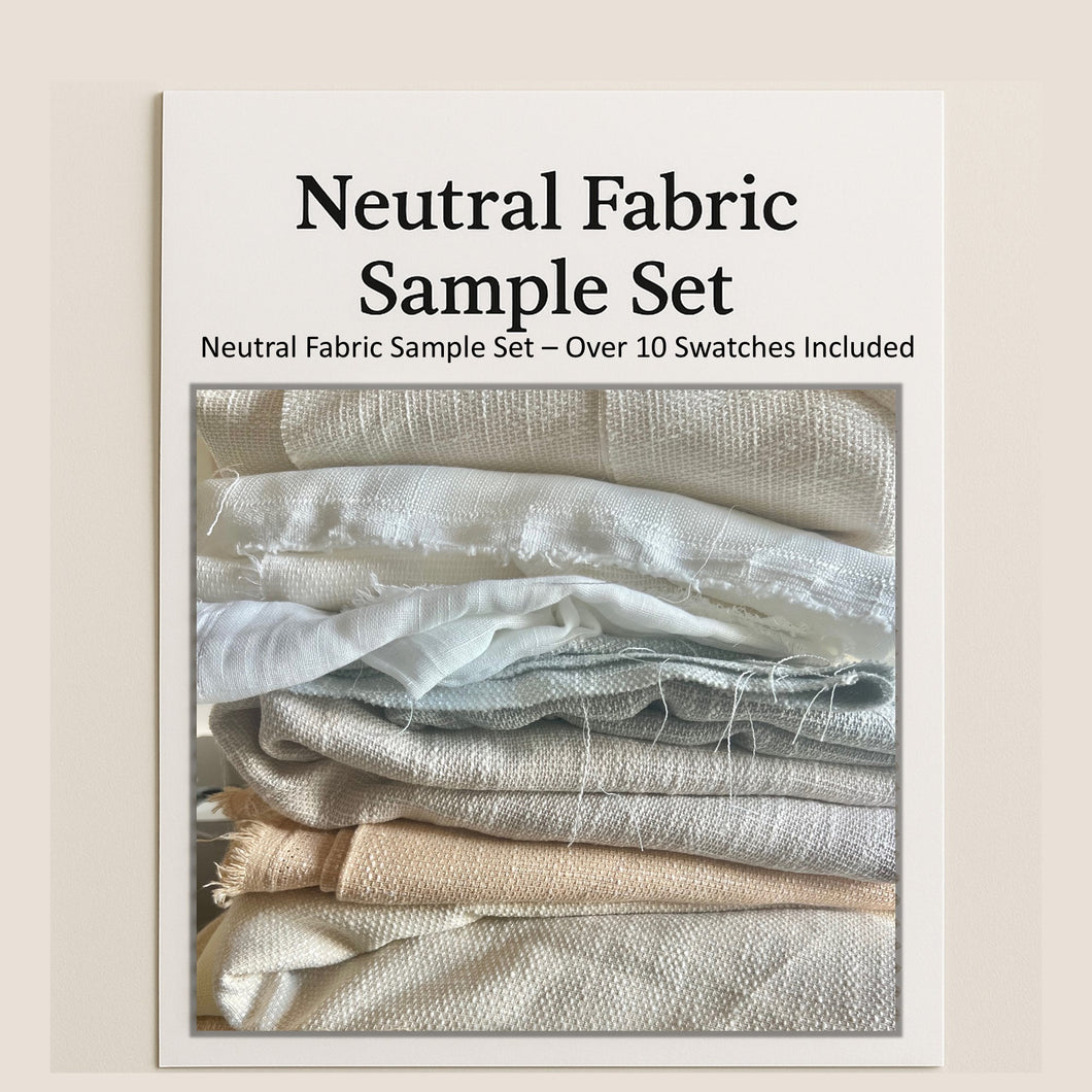 Neutral Fabric Sample Set – Over 10 Swatches Included