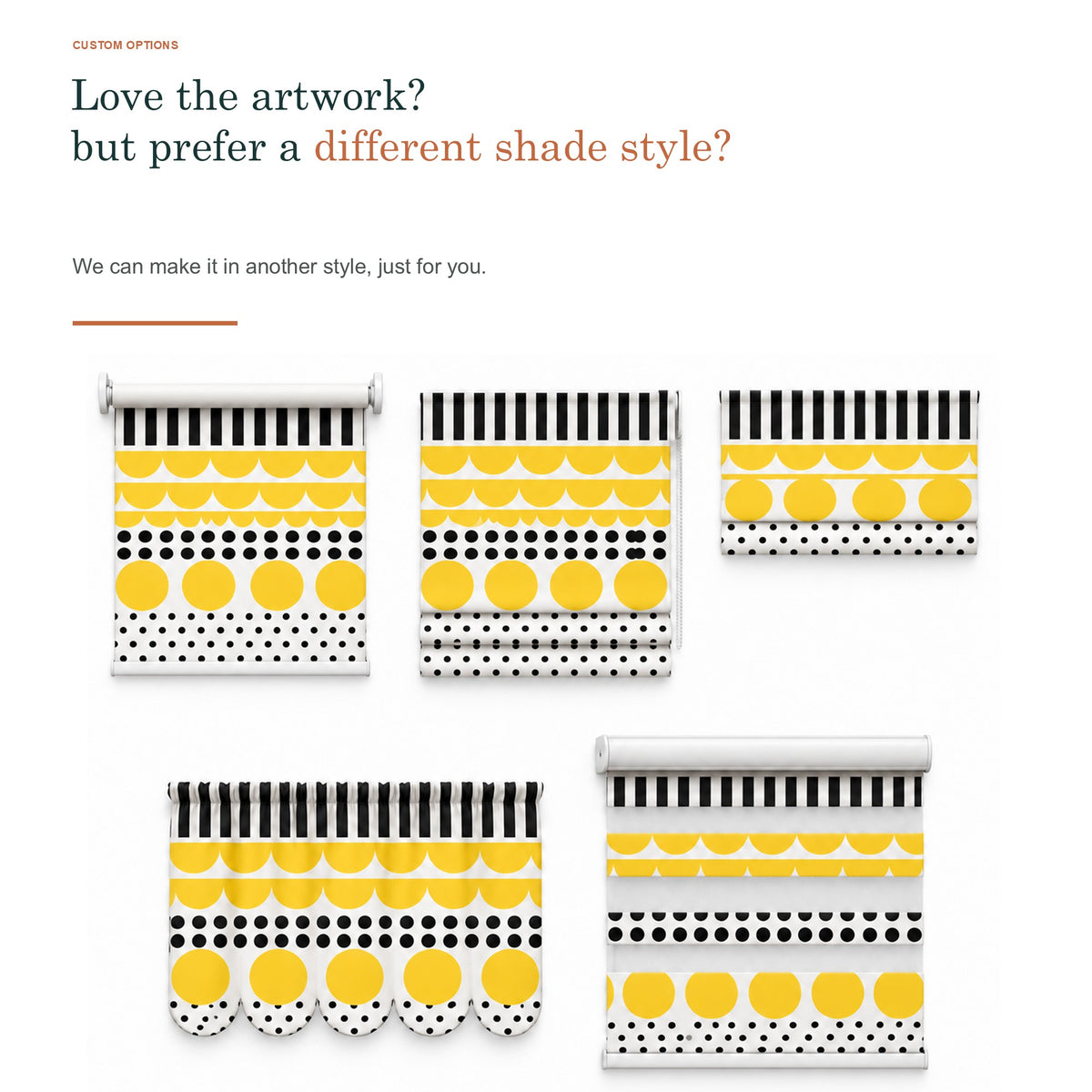 Yellow & Black Scandi Geometric Pattern Window Roller Shade