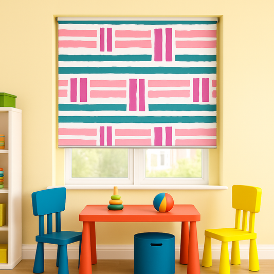 Colorful Boho Organic Lines Window Roller Shade