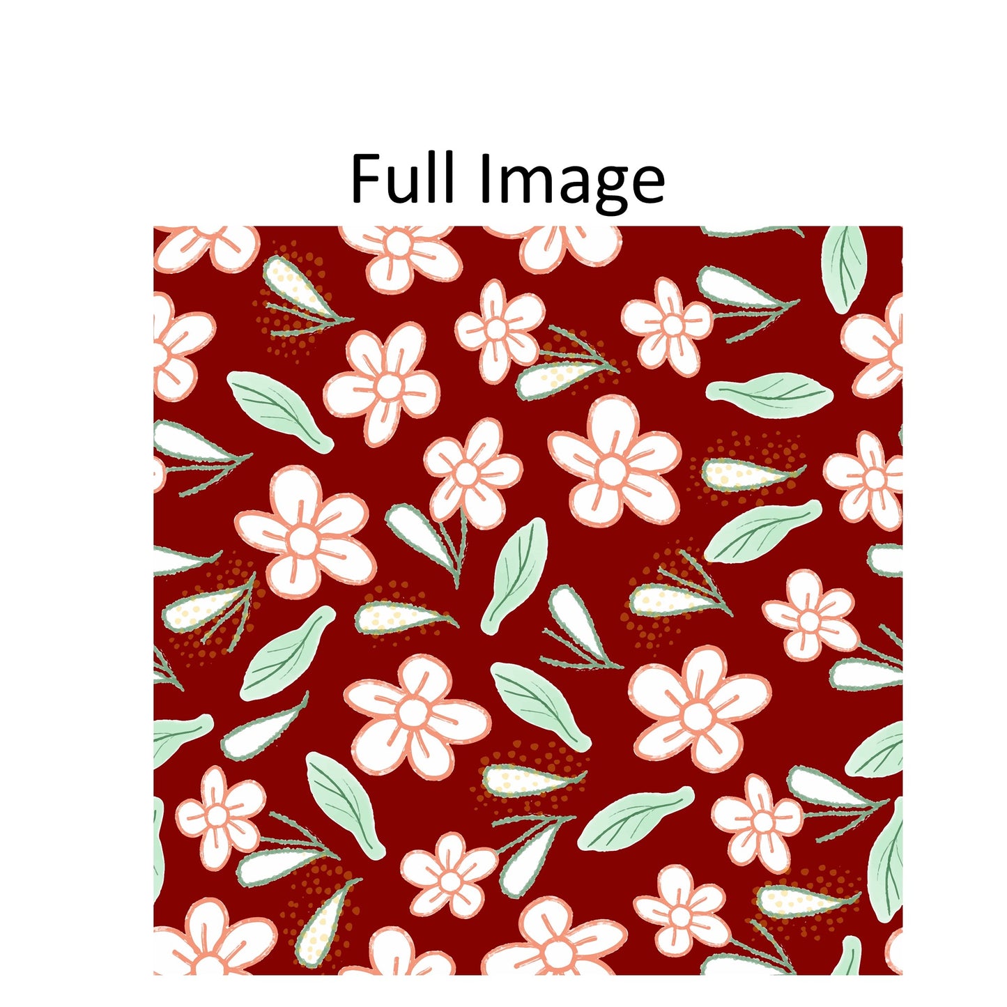 Flower in Red Background Window Roller Shade